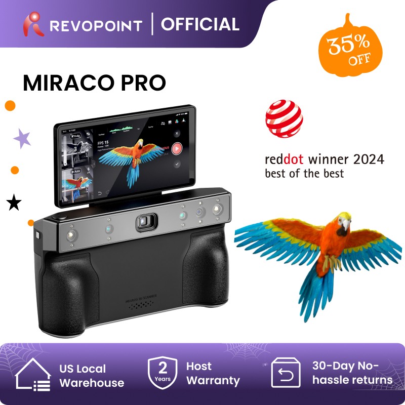 Revopoint MIRACO PRO 3D Scanner For 3D Print 0.02mm All-in-one Handheld Scan32GB