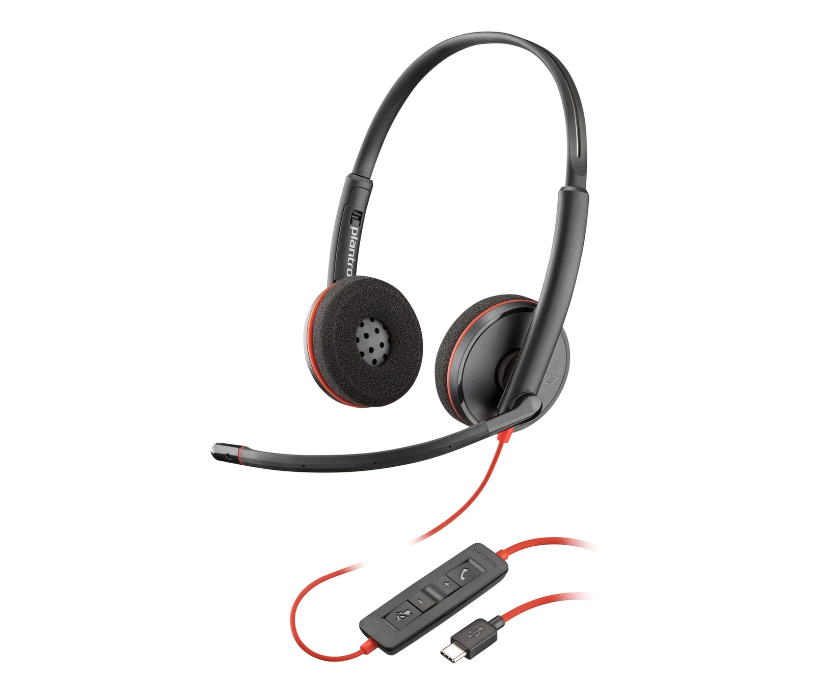 Poly Blackwire 3220 Stereo USB-C Headset + USB-C/A Adapter