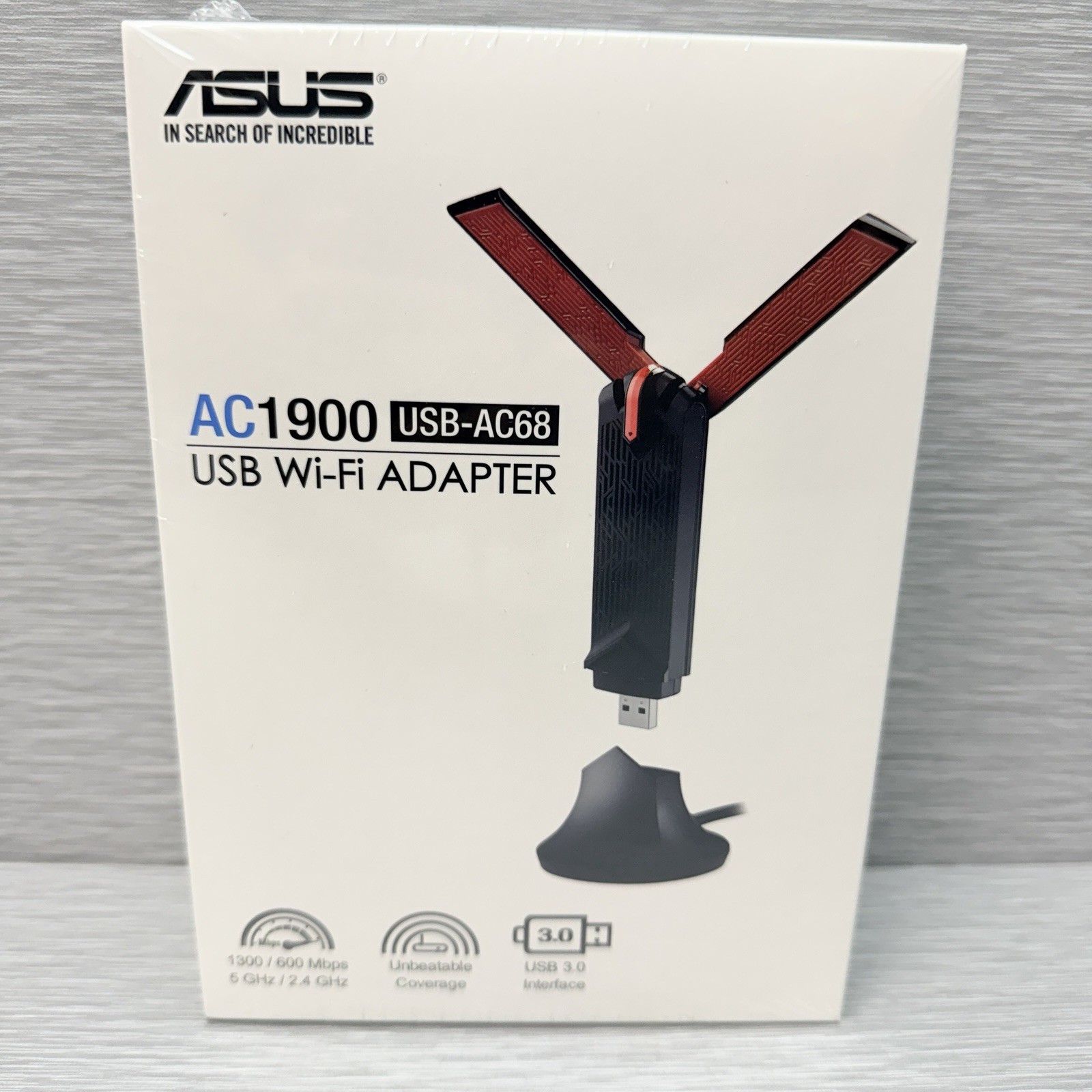 ASUS USB-AC68 Dual-Band MU-MIMO Wi-Fi Adapter USB 3.0 AC1900 1300/600 Mbps
