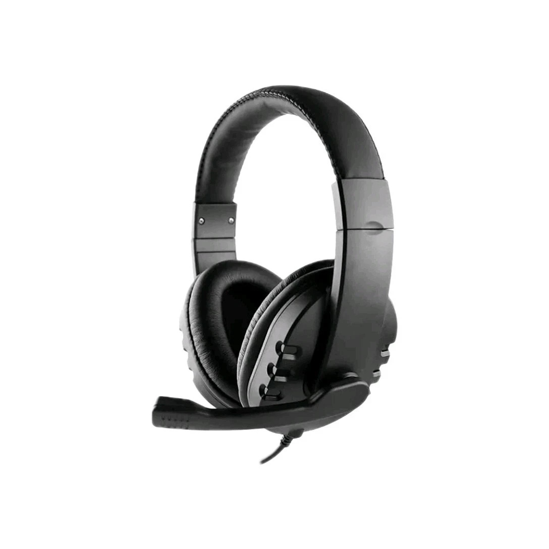 20-PK OTM Essentials USB Stereo Computer Headset, Over-the-Head, Black (OB-AOK)