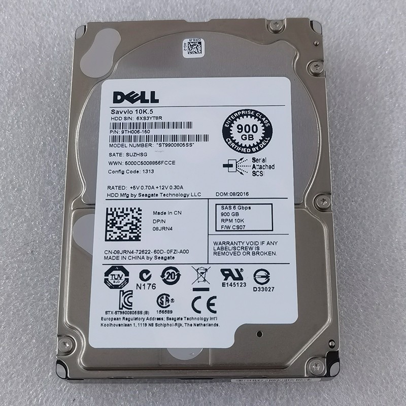 Original Dell 08JRN4 ST9900805SS 2.5" 900GB 10K SAS 6Gb/s Server Hard Drive.