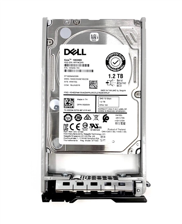 Dell 1.2TB 10K SAS 12Gb/s 2.5" SFF Enterprise HDD R0MWH 0R0MWH ST1200MM0088