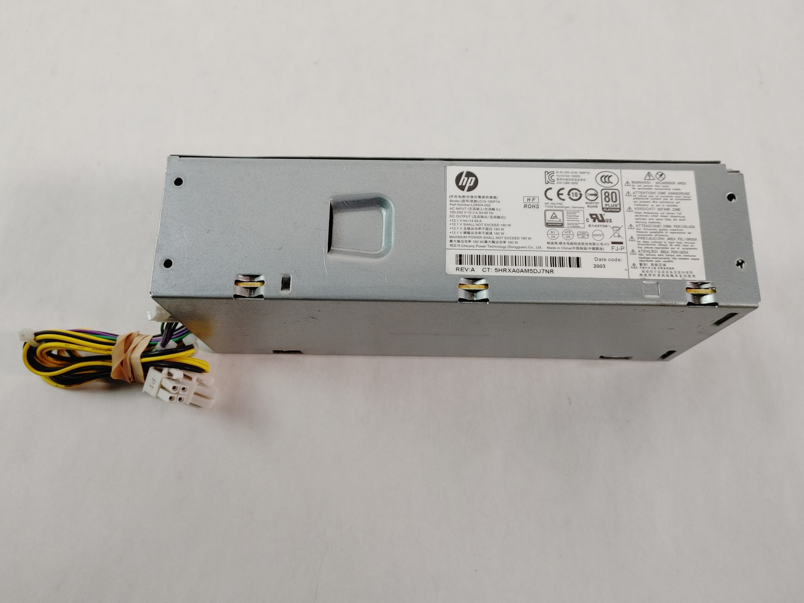 Lot of 10 HP ProDesk 600 G4 SFF 4+4 Pin 180W Desktop Power Supply L08404-002
