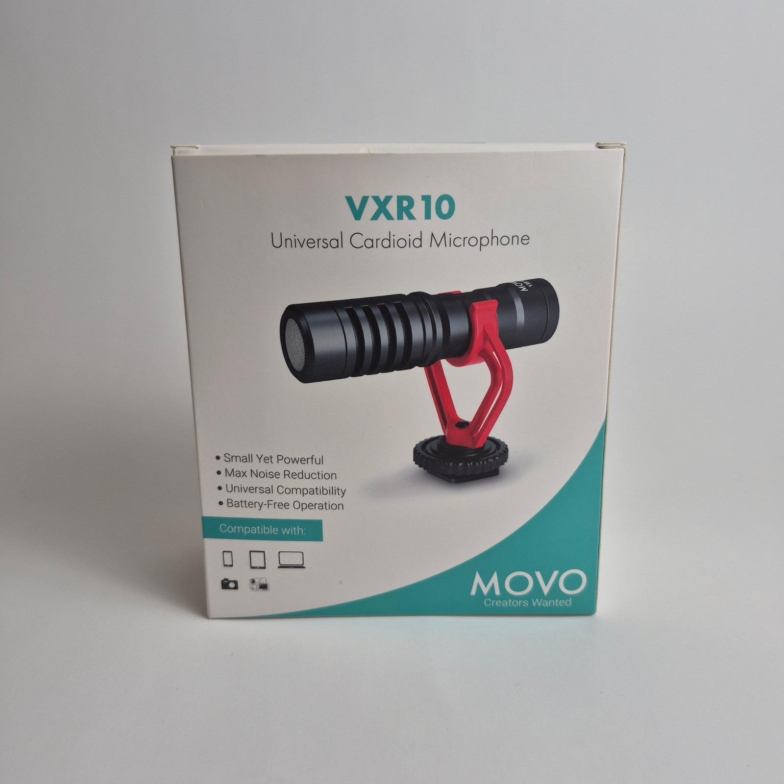 Movo VXR10 Universal Cardioid Microphone Shotgun Mic for iPhone Android Camera