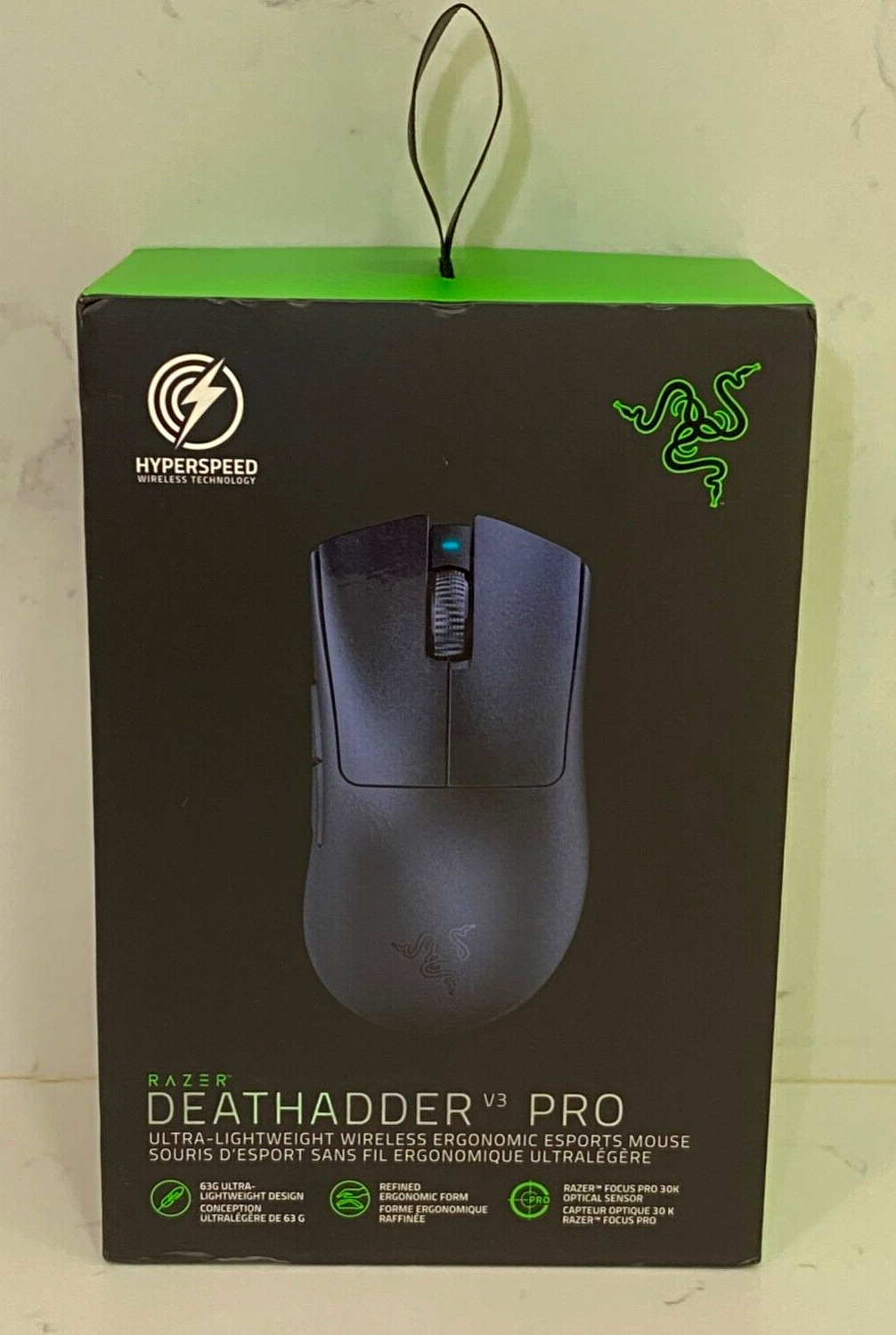 RAZER - DEATHADDER V3 PRO - Ultra-Lightweight Wireless Ergonomic Esports Mouse
