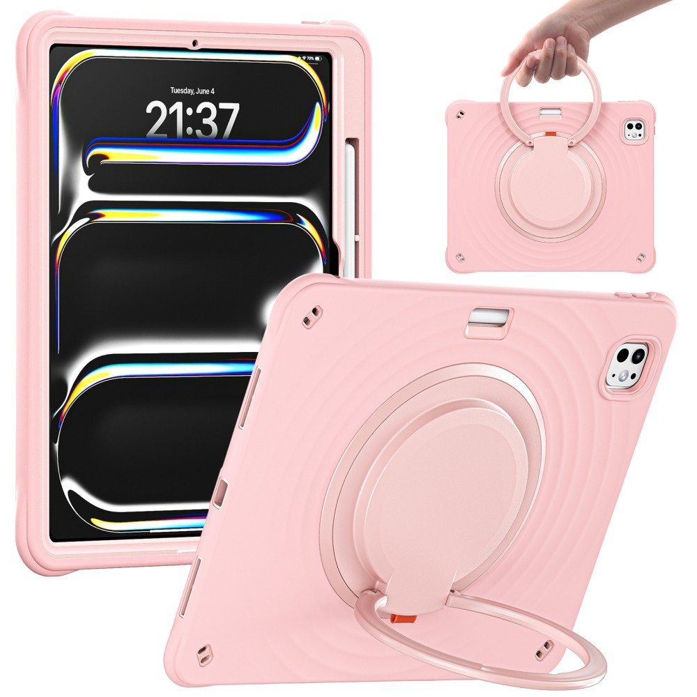 Fr iPad Pro 11 13 inch M4 M5 2025 Heavy Duty Shockproof Case Rotate Stand Cover】