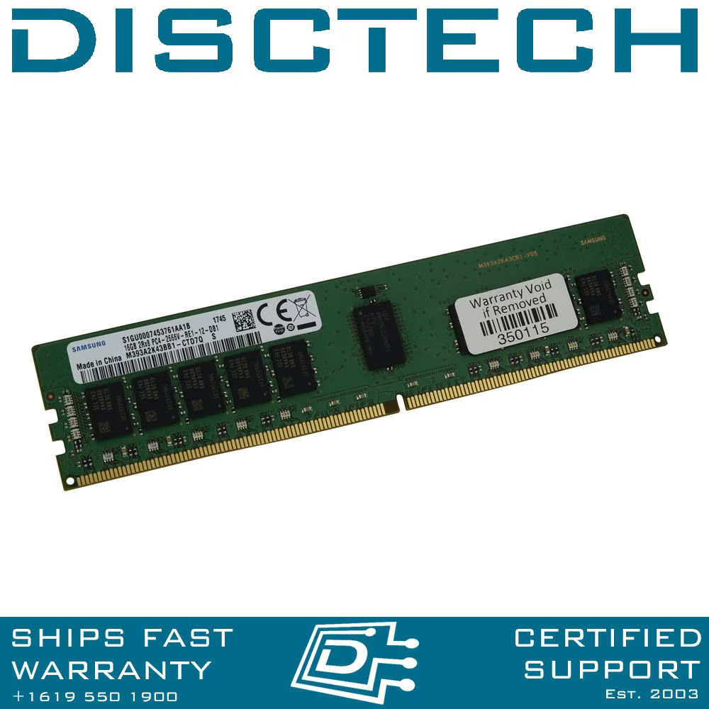 Samsung M393A2K43CB2-CTD 16GB DDR4-2666MHz PC4-21300 2Rx8 ECC RDIMM RAM Memory