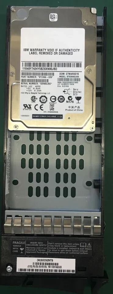 for IBM 85Y6185 3543 V7000 300GB 2.5'' 15K 6GB SAS HDD Hard Drive w/Tray