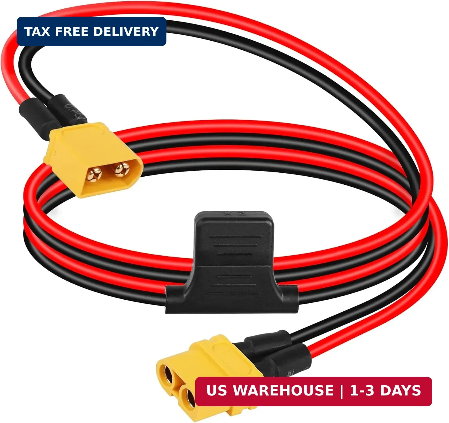 XT60 Extension Cable,12Awg 30A XT60 Male to XT60 Female Power Cord for Ebike,Dro