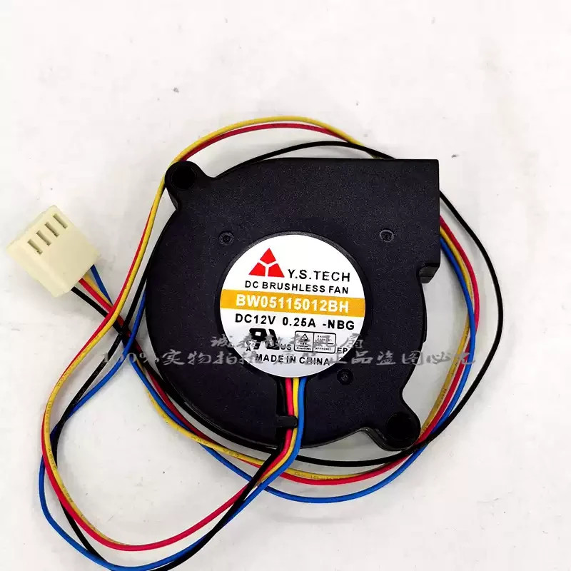 1PCS Y.S.TECH BW05115012BH 12V DC 0.25A 4-Wire PWM Server Cooling Fan