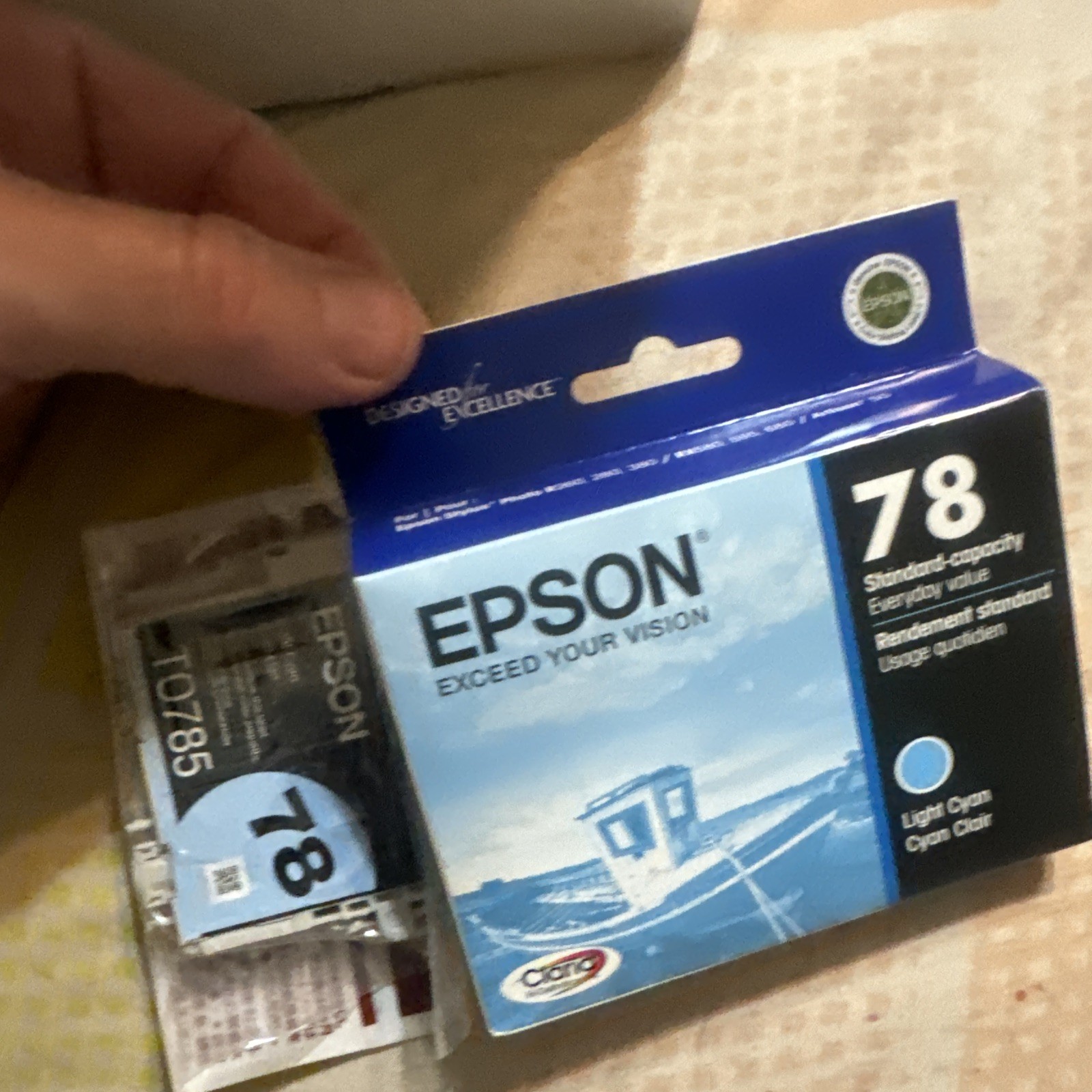 2 X Epson 78 Claria Hi-Definition LIGHT CYAN Standard Ink Cartridge EXP 2012