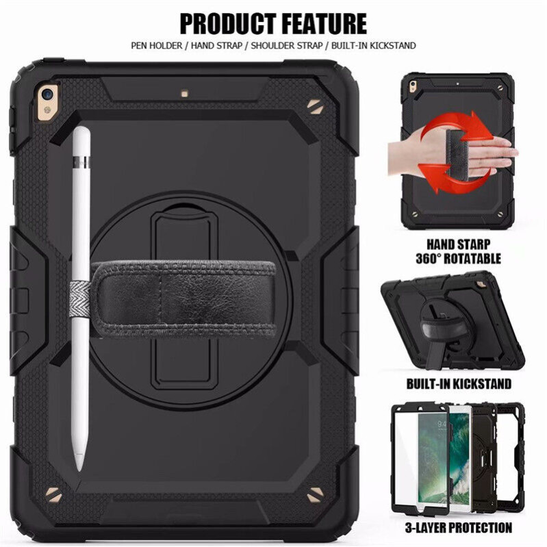 Case Fr iPad Mini Air Pro 11 12.9" 5 6 7 8 9th Gen Heavy Duty Shockproof Cover
