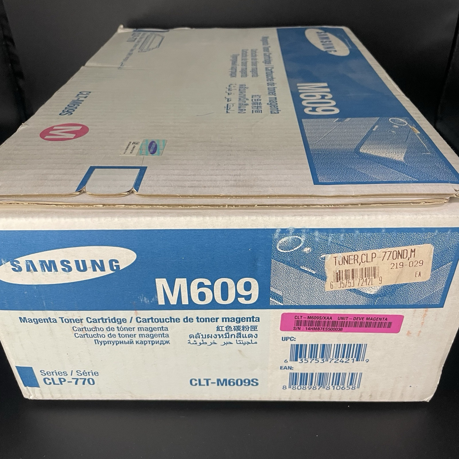Genuine Samsung CLT-M609S Magenta Toner Cartridge FOR CLP-770 / CLP-775 New
