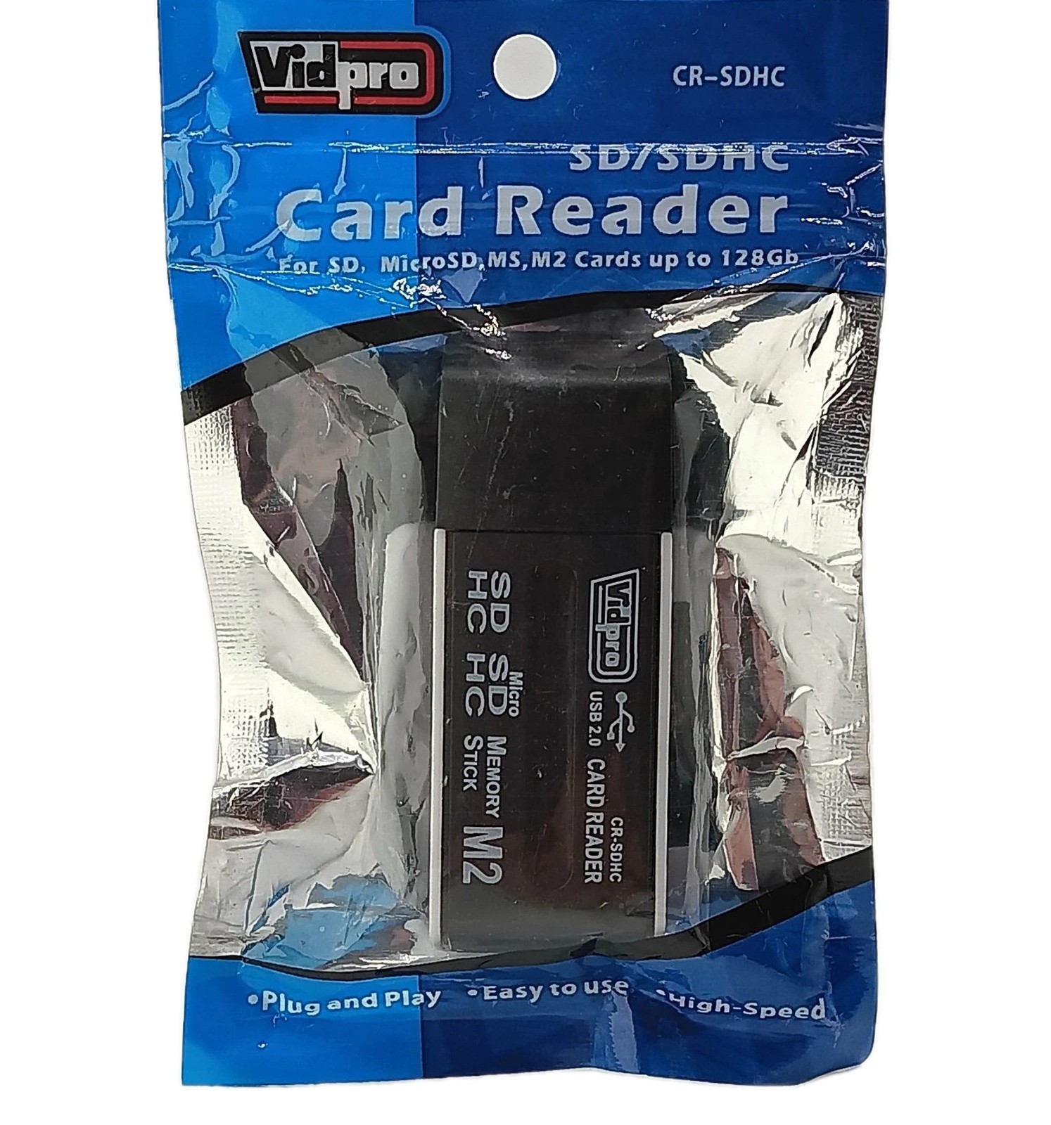 Vidpro SD/SDHC High-Speed Card Reader For SD and MicroSD Cards CR-SDHC