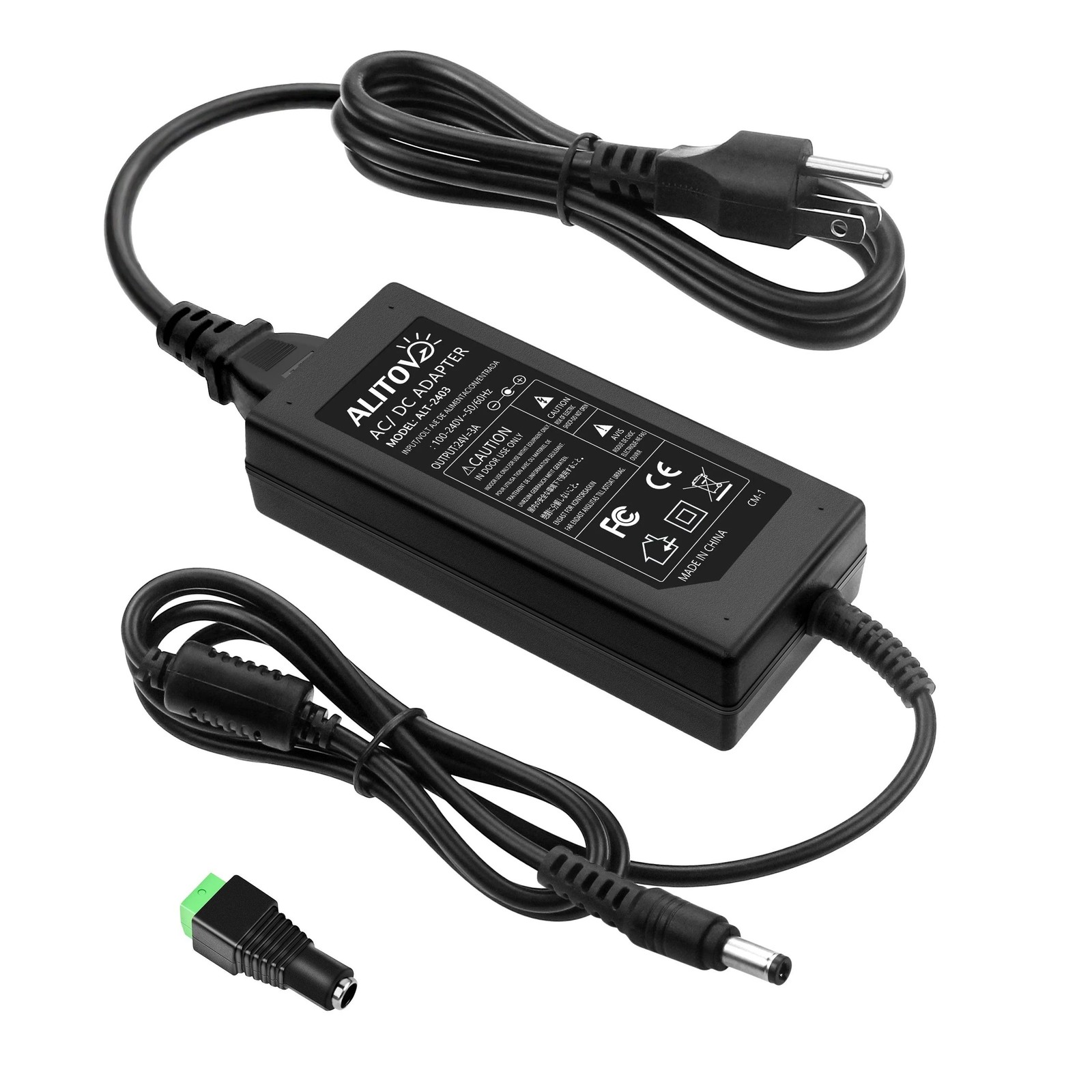 Alitove 24V-3A-BK Power Adapter 24V 3A 5.5MM X 2.1 MM