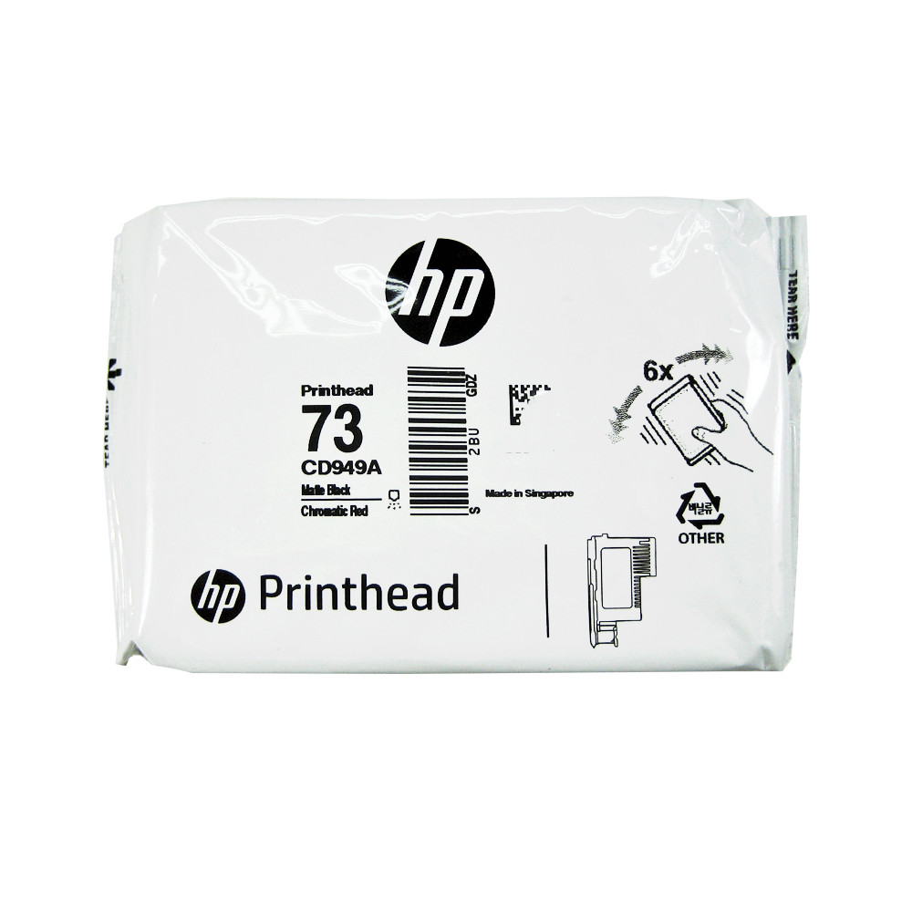 Genuine HP 73 Matte Black & Chromatic Red Printhead CD949A DesignJet Z3200