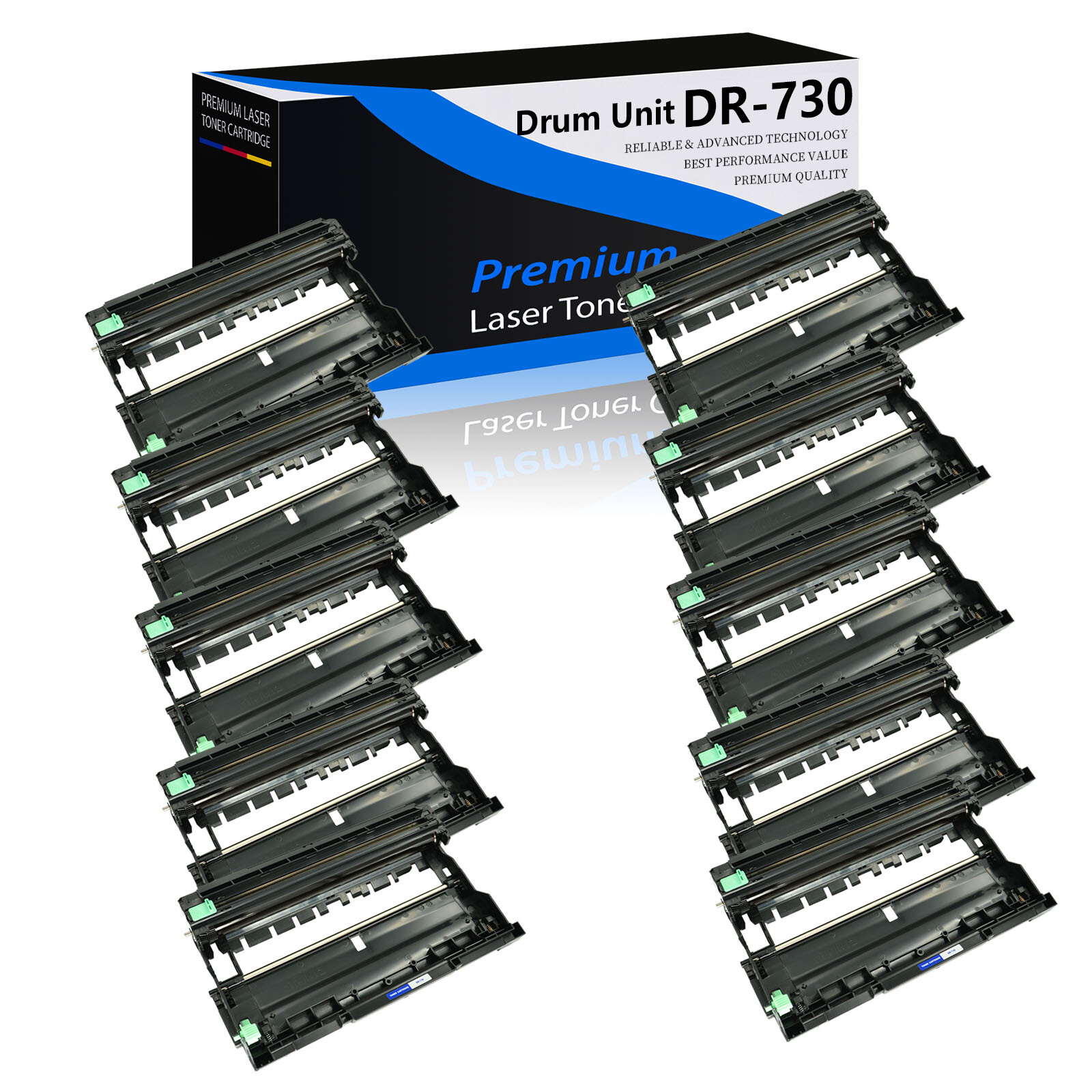 10PK - DR730 Drum Unit for Brother DR-730 HL-L2370DWXL MFC-L2713DW MFC-L2750DW