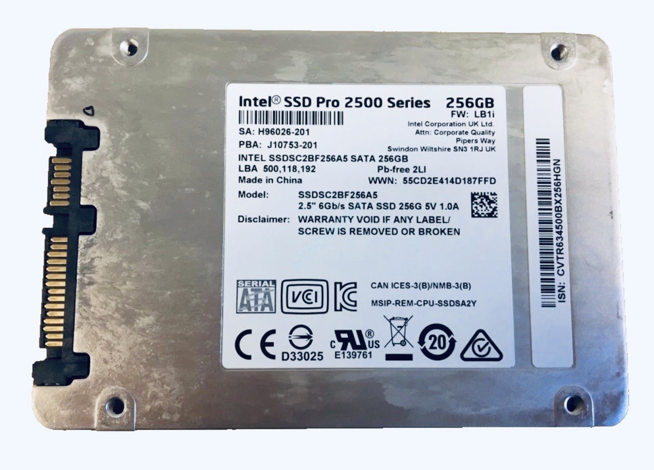 Intel Pro 2500 Series SSDSC2BF256A5 2.5" 256gb SSD - Refurbished