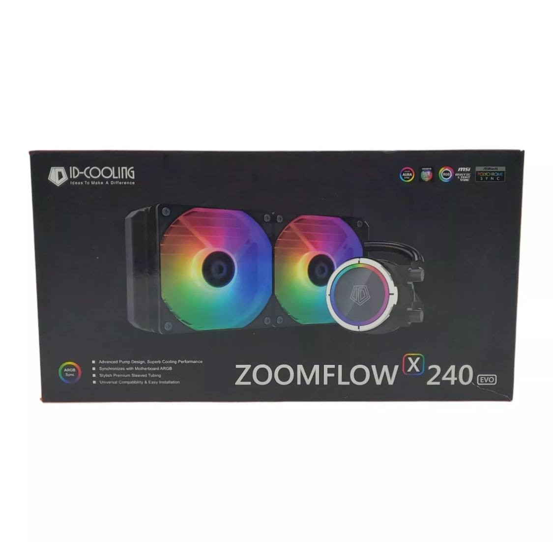 ID-COOLING ZOOMFLOW X240 EVO Black - New (Open Box)