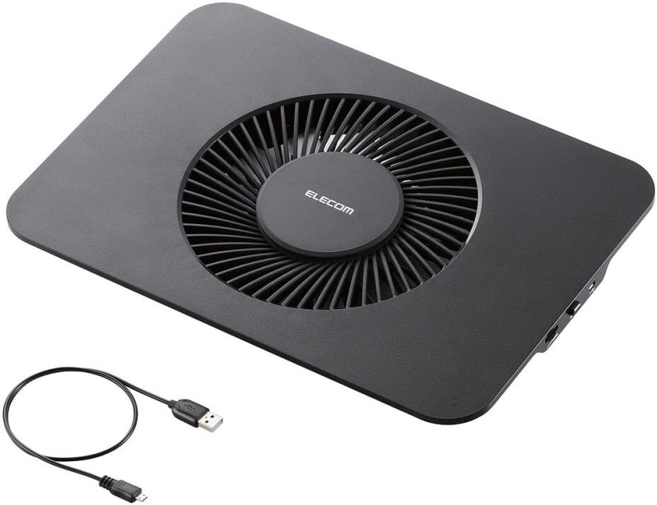 ELECOM notebook PC cooling stand side large fan 14 inches black SX-CL21BK