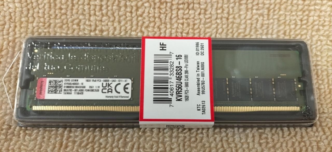 Kingston KVR56U46BS8-16 16GB (1x16GB) DDR5 5600MHz DIMM Desktop RAM Pre-owned