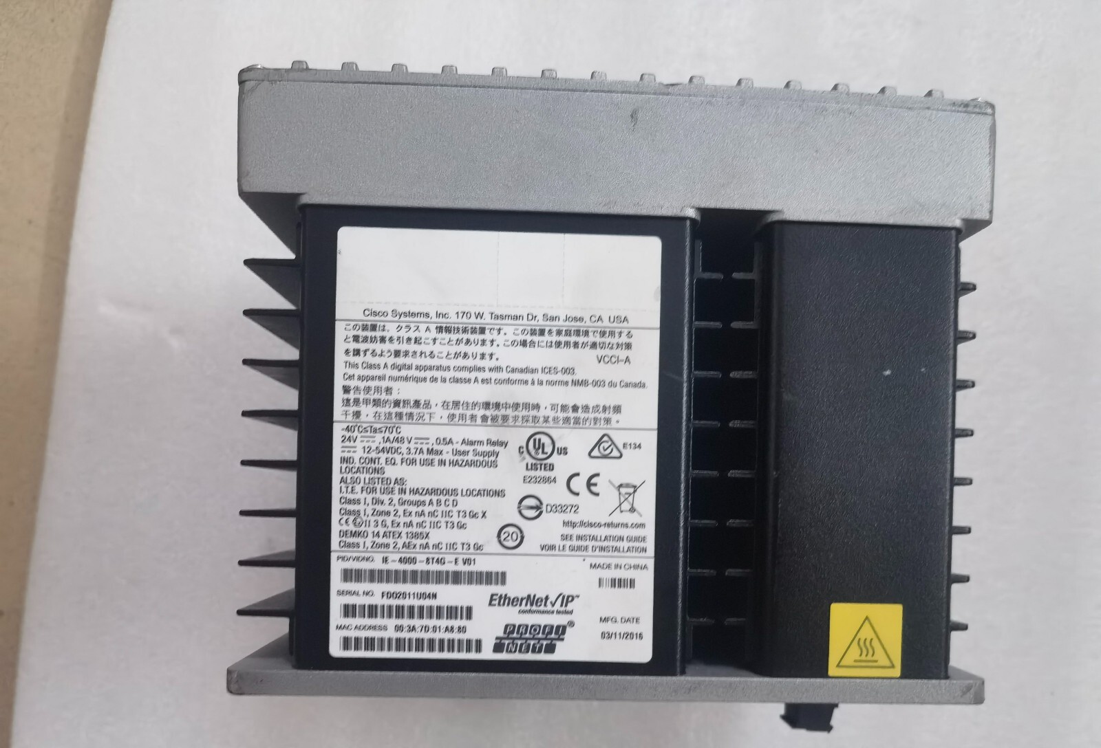 Cisco IE-4000-8T4G-E Industrial Ethernet 4000 Series 12 Ports Tested Warranty