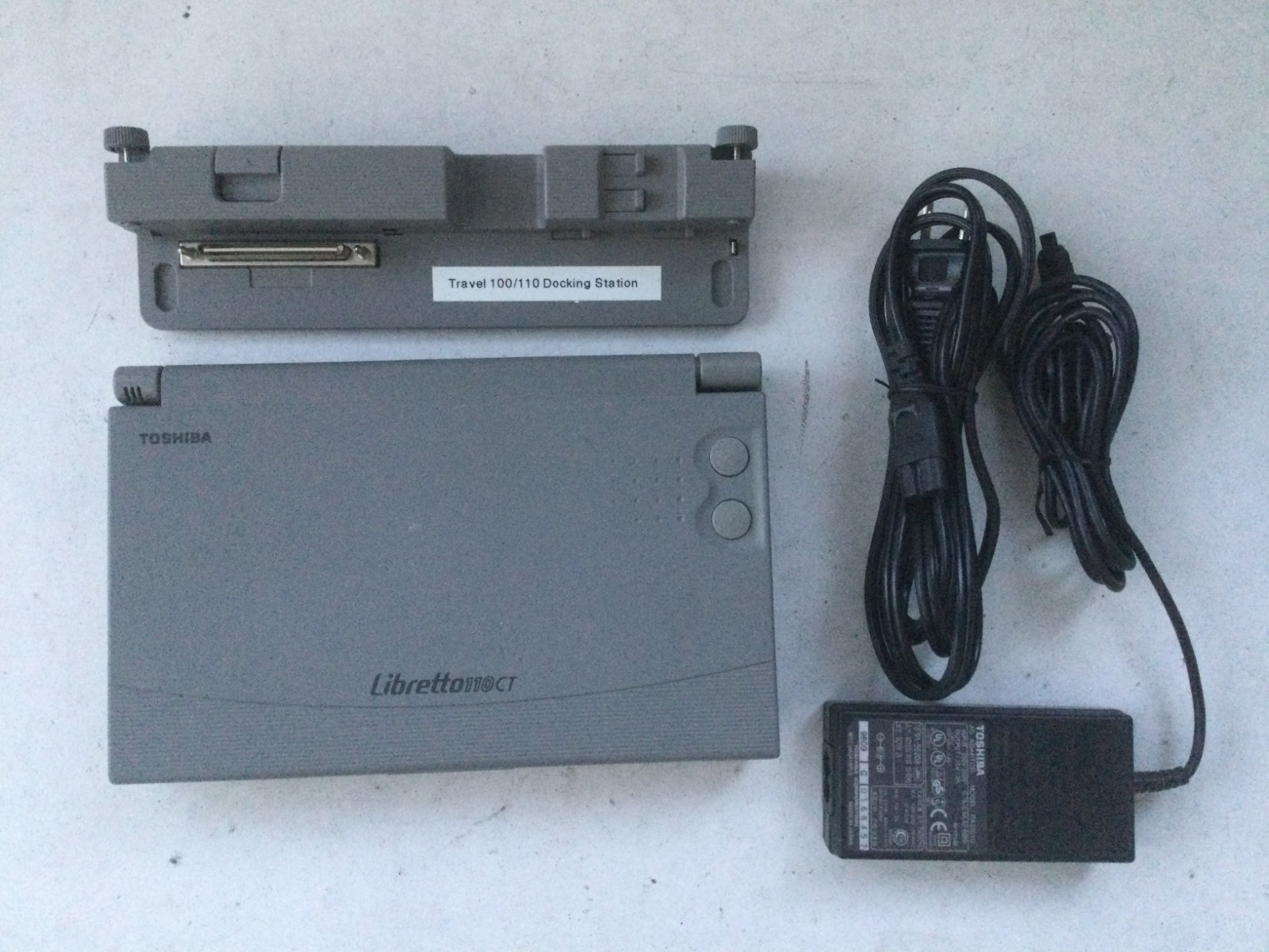 Toshiba Libretto 110CT Bundle Travel Docking Station AC Adapter OEM READ #84