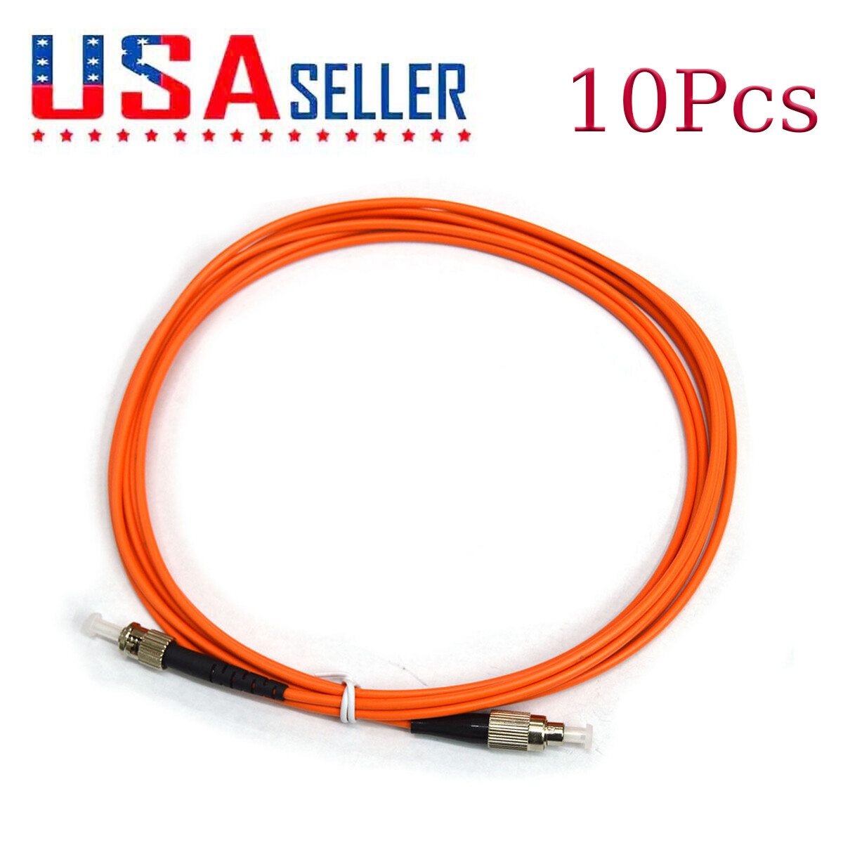 10Pcs ST / UPC-FC / UPC fiber patch cord jumper cable,Single core 3m
