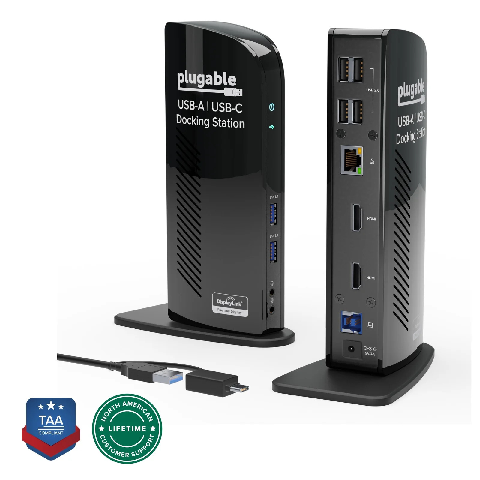 Plugable USB 3.0 Dual HDMI Universal Docking Station UD-3900 OPEN BOX TESTED