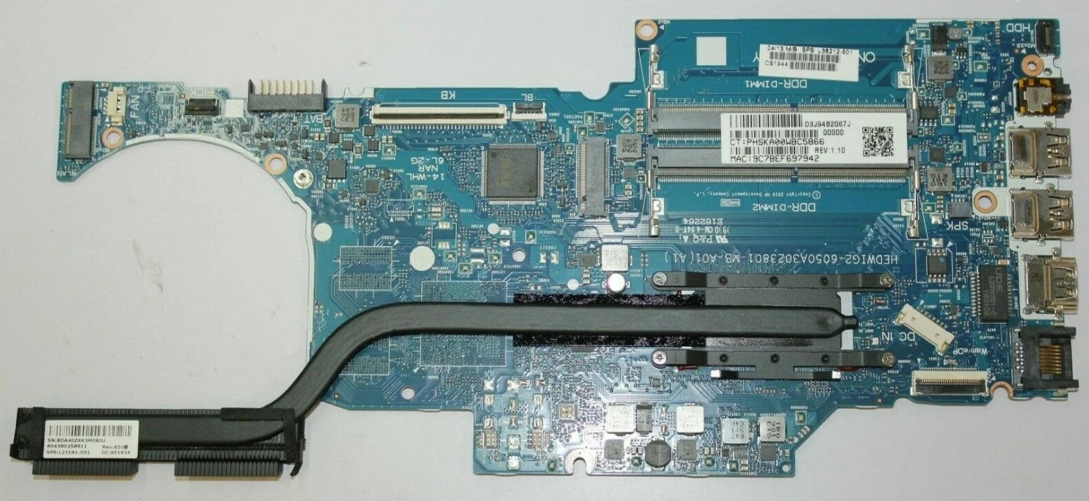 Genuine HP 14-CF / 14-CF1051OD Intel i5-8265U Motherboard P/N L38212-601