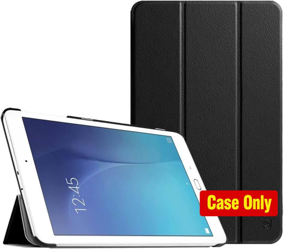 Lightweight Cover for Galaxy Tab E 9.6 2015, Slim Protective Stand, Black