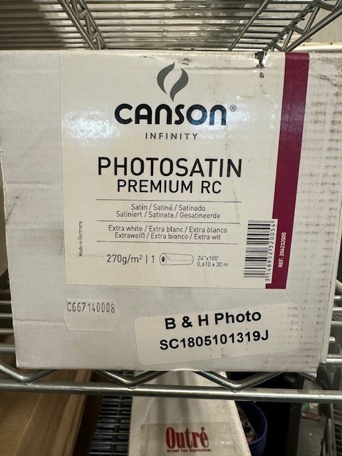 Canson Infinity PhotoSatin Prem RC  Photo Inkjet Paper 24" x 100 extra White