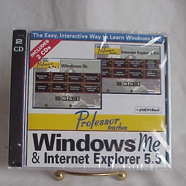 Professor Teaches Windows ME & Internet Exploree 5.5 - 2 CD's SEALED