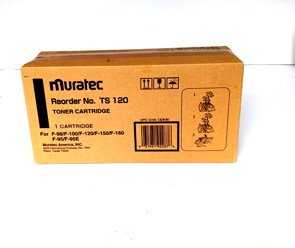 GENUINE Muratec TS120 Black Toner Cartridge F-100 V-710 F160 SEALED New