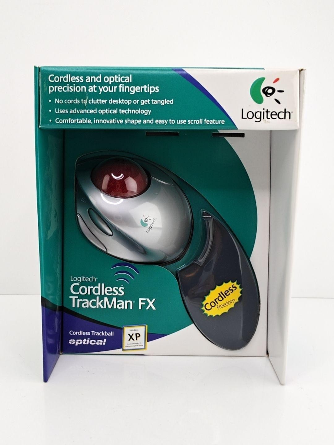 Logitech Cordless TrackMan FX Wireless Optical Trackball Silver NEW NIB