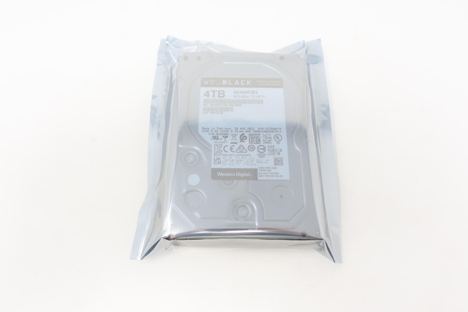WD4005FZBX Western Digital WD Black 4TB 3.5" SATA 7.2K 6Gb/s Gaming Hard Drive