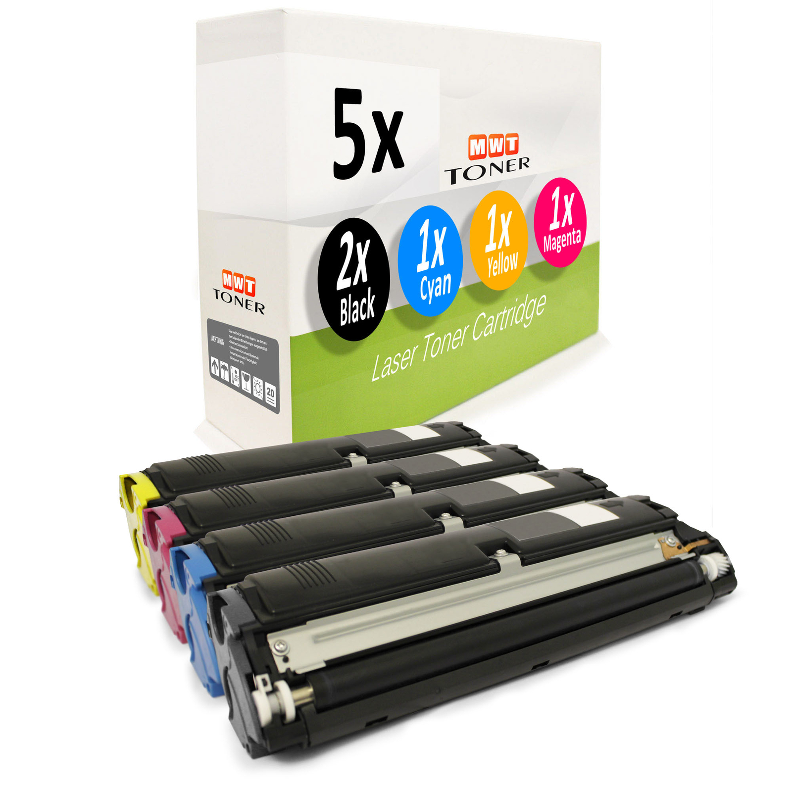 5x Cartridge replaces Konica Minolta QMS 2400