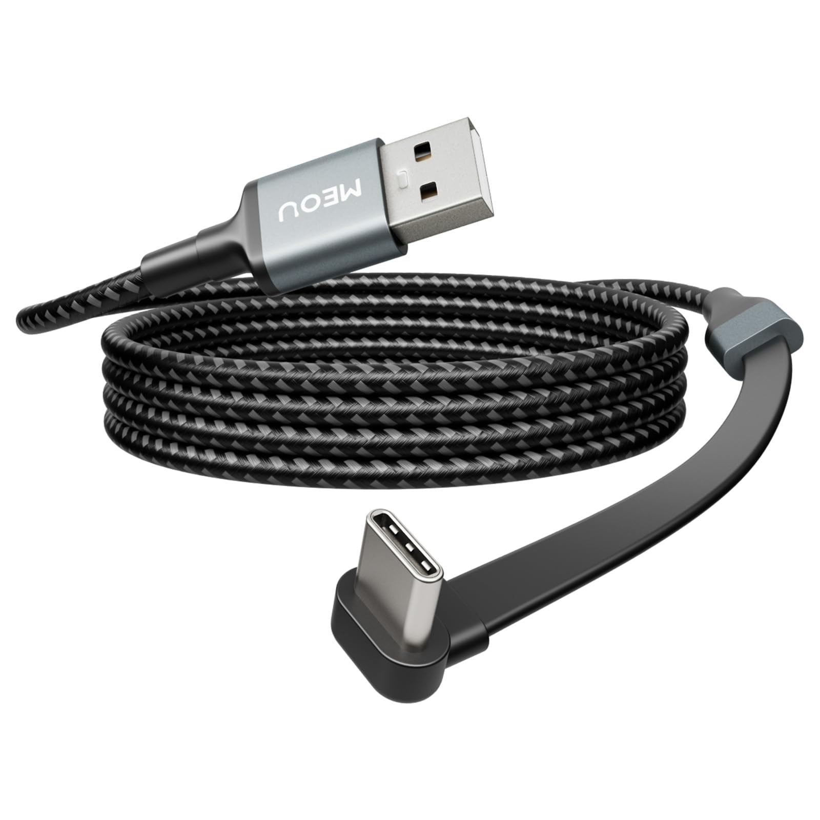 USB to C Cable 3.3ft, 60W A C Fast Charging Black&Grey 