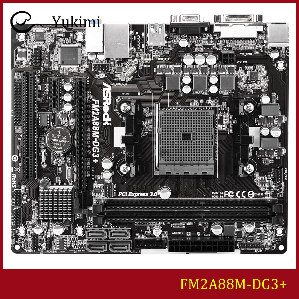 FOR ASROCK FM2A88M-DG3+ AMD DDR3*2 32GB D-Sub DVI-D Micro ATX Motherboard Test