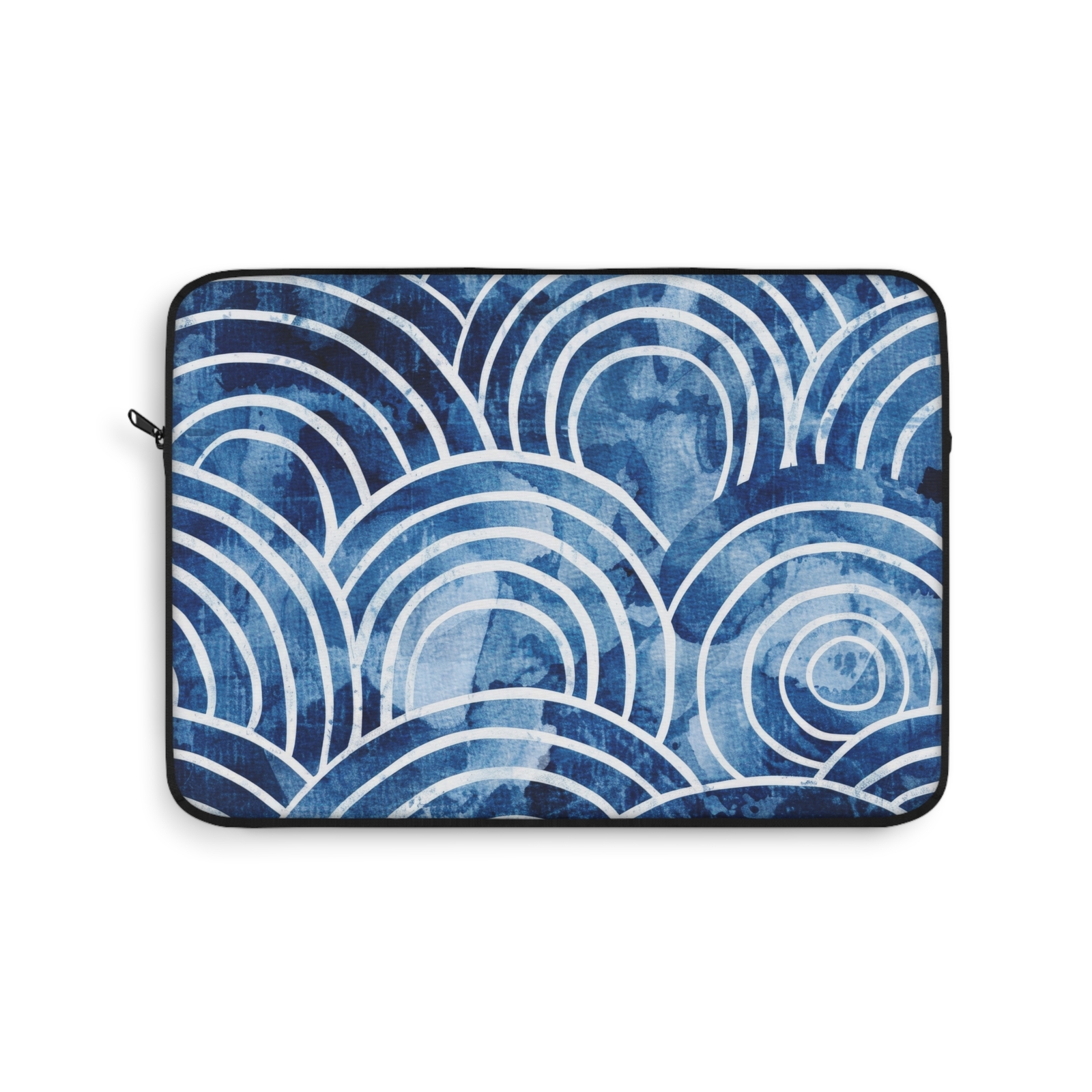 Blue Abstract Circles Laptop Sleeve, Stylish Computer Case, Tech Accessory Gift