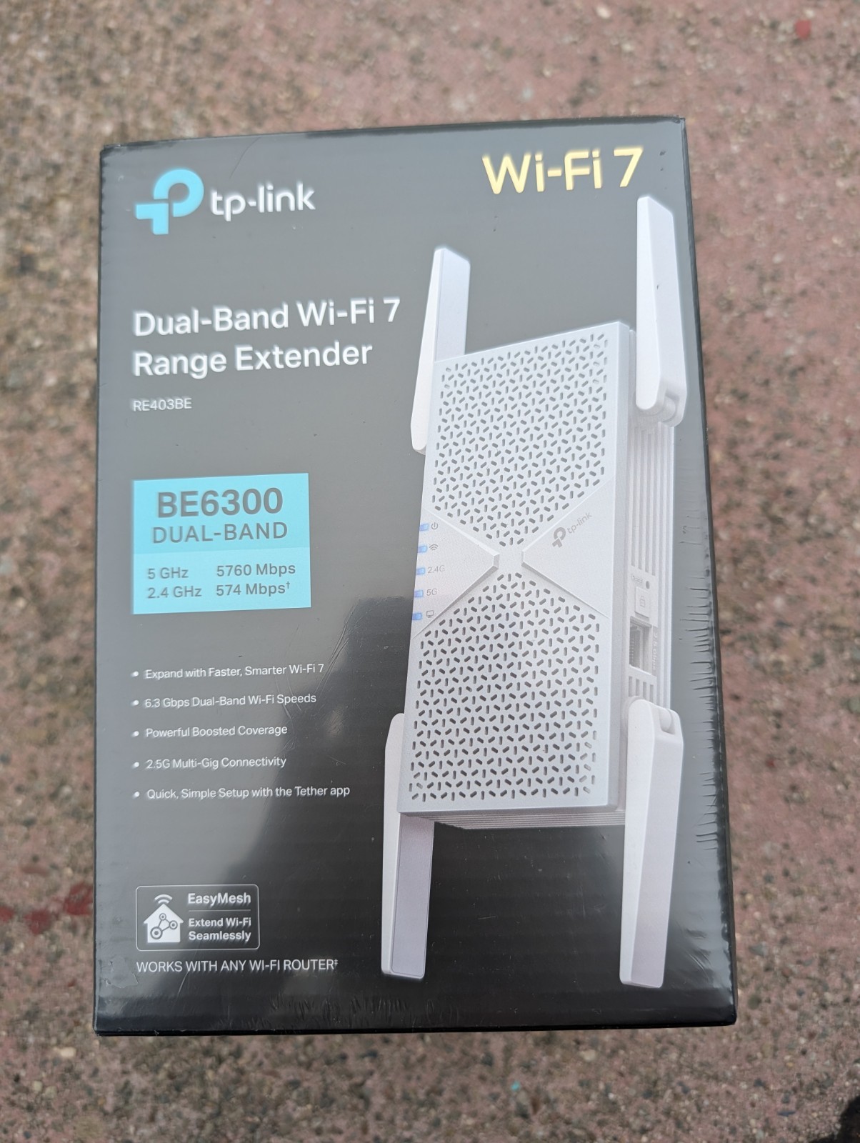 TP-Link RE403BE Wi-Fi 7 Range Extender BE6300 Dual Band White