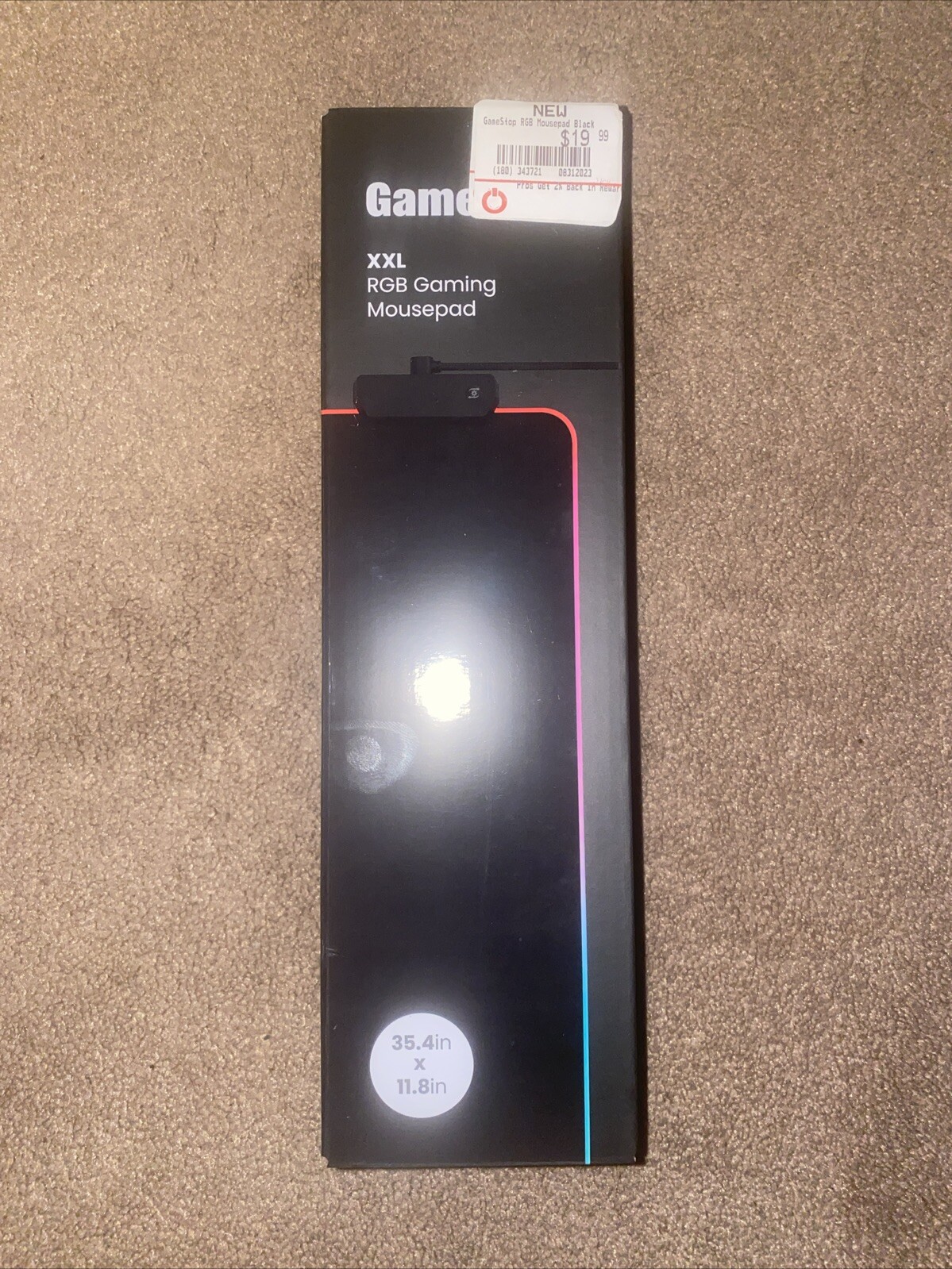 GAMESTOP XXL RGB GAMING MOUSEPAD 35.4" X 11.8" - BRAND NEW