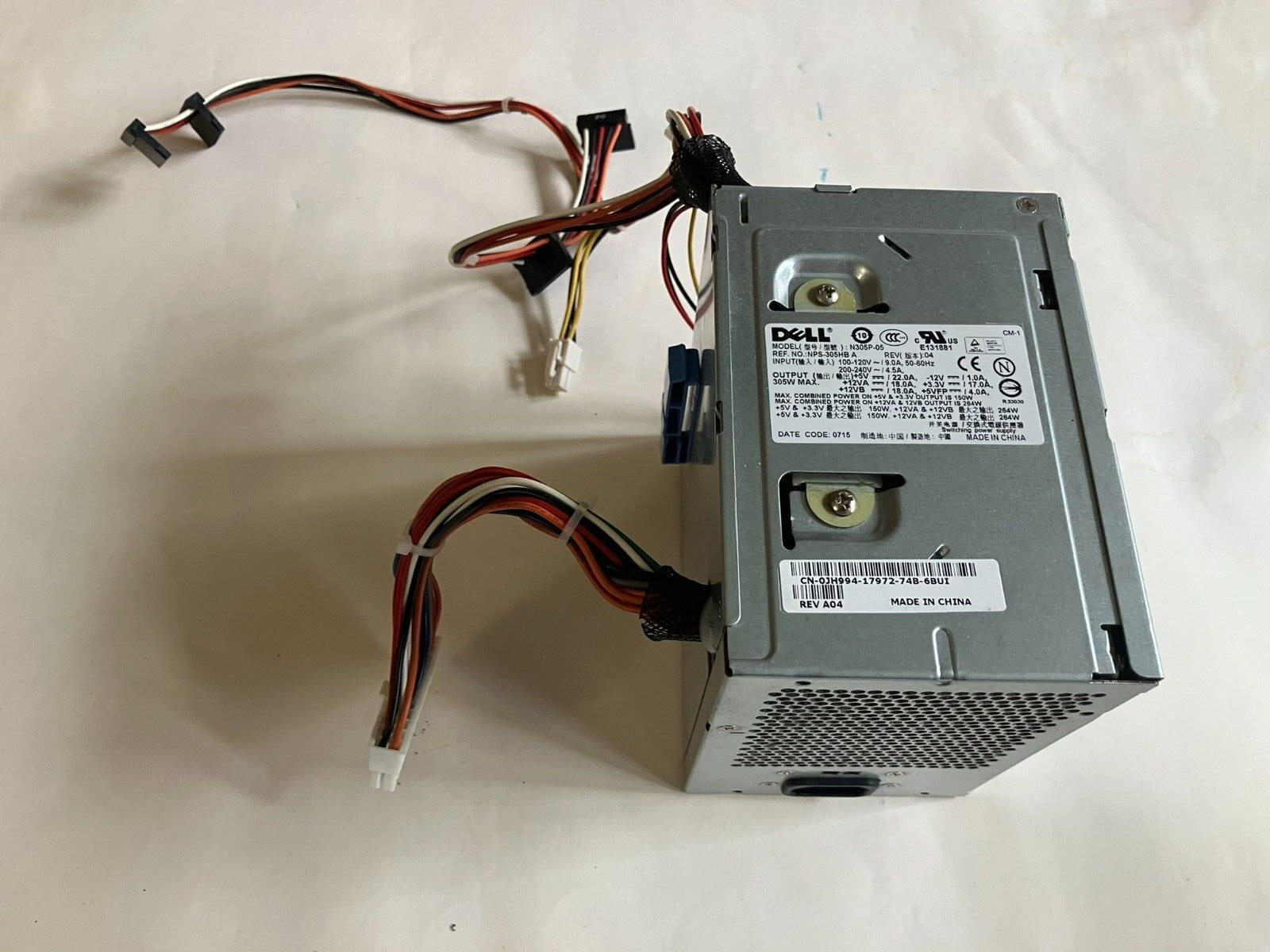 Dell 0JH994 Power Supply NPS-305HB A N305P-05 305W