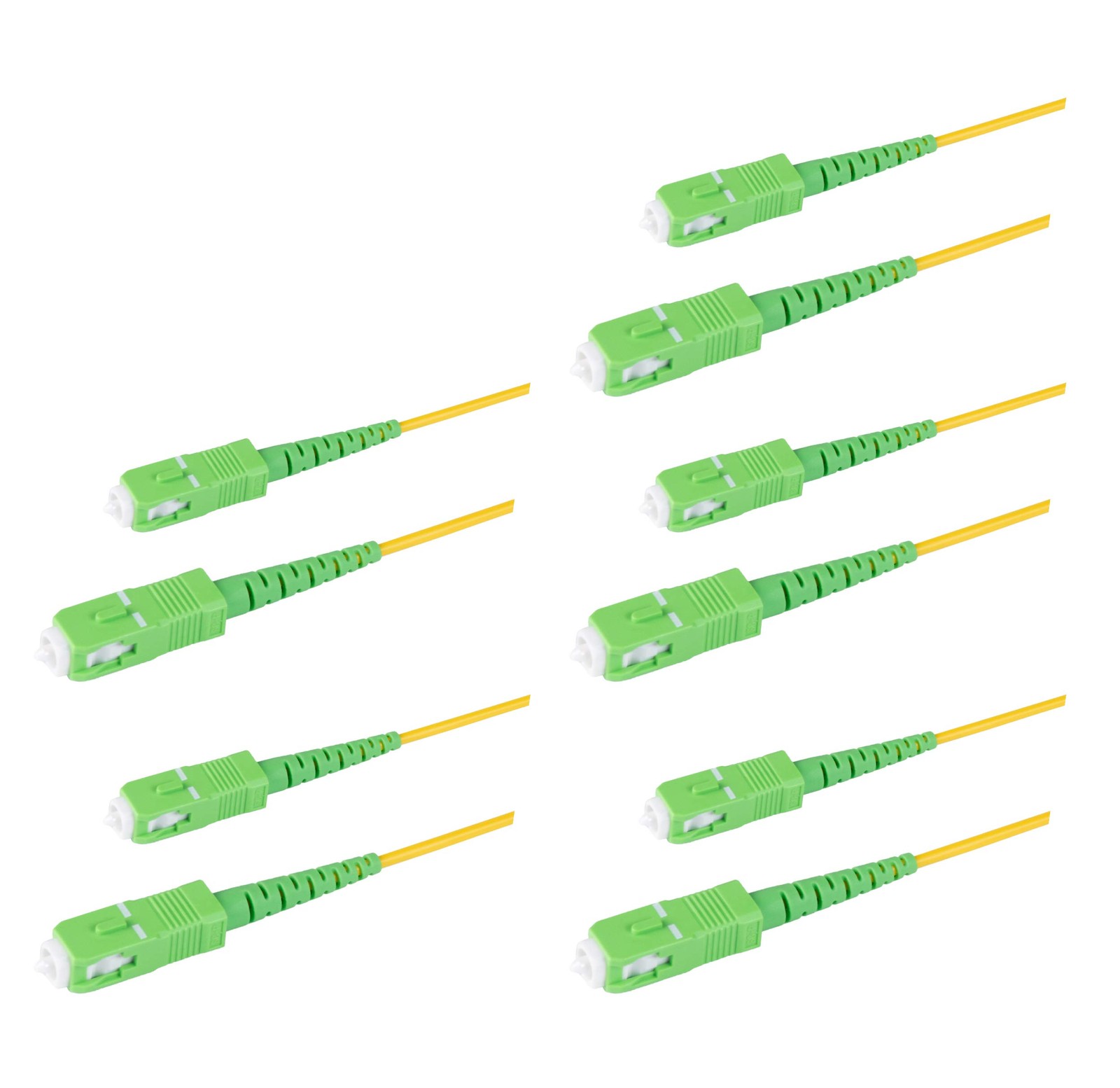 SpeedyFiberTX 5-Pack 1m SC/APC to SC/APC Singlemode Fiber Patch Cable OS1/OS2