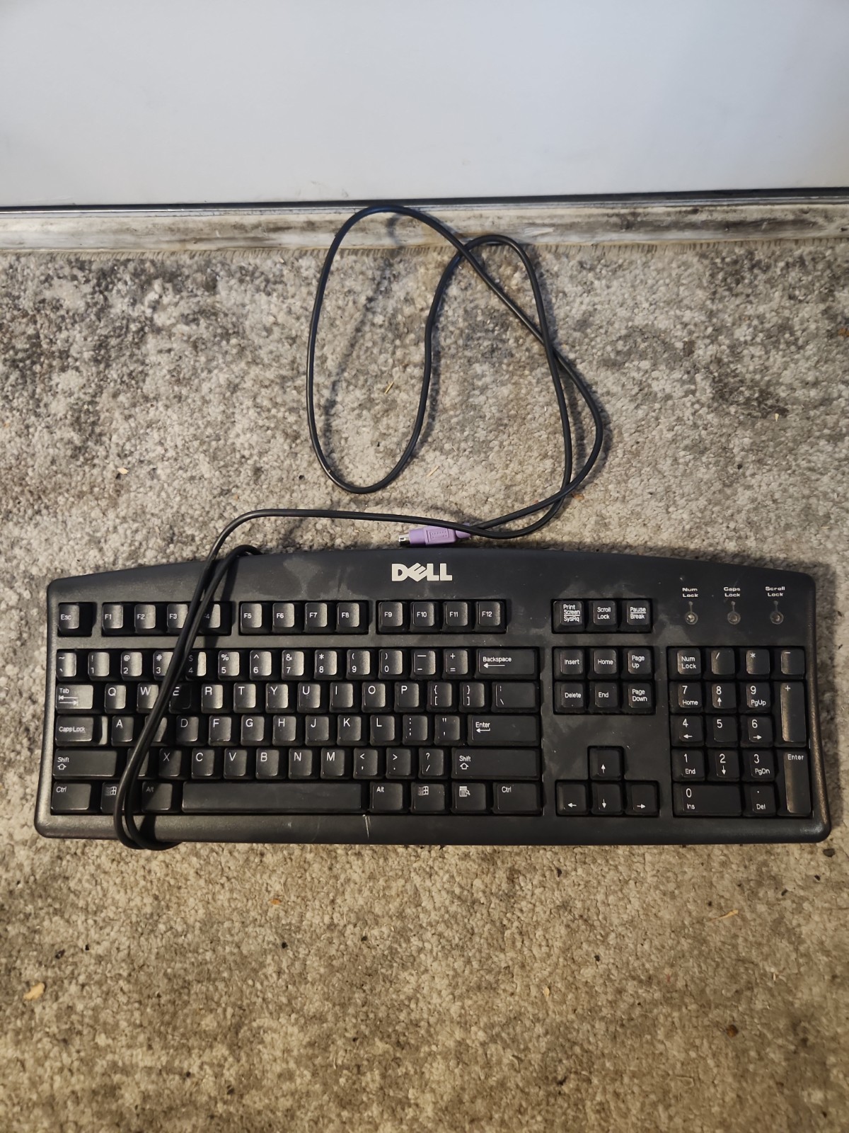 Dell PS2 Wired Standard Keyboard Model SK-8110 Black