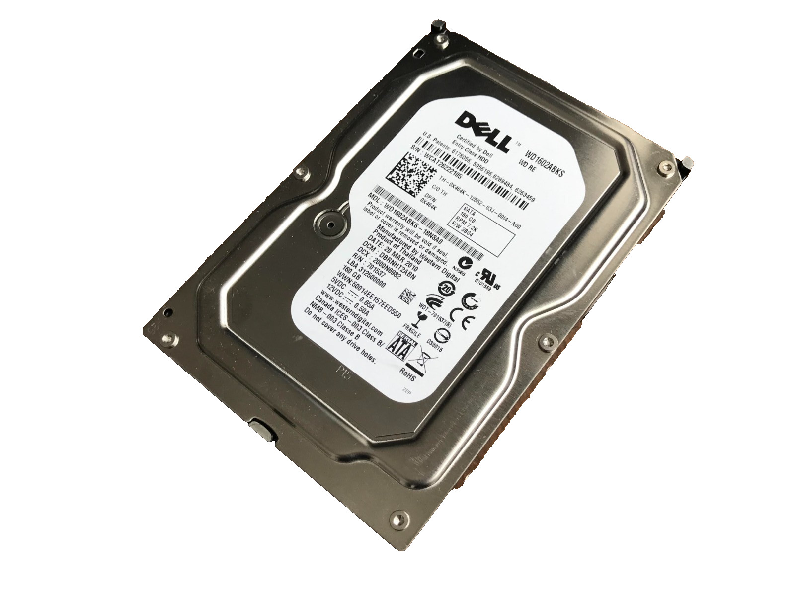 Dell 0X464K 160GB 7.2K SATA Internal Harddrive