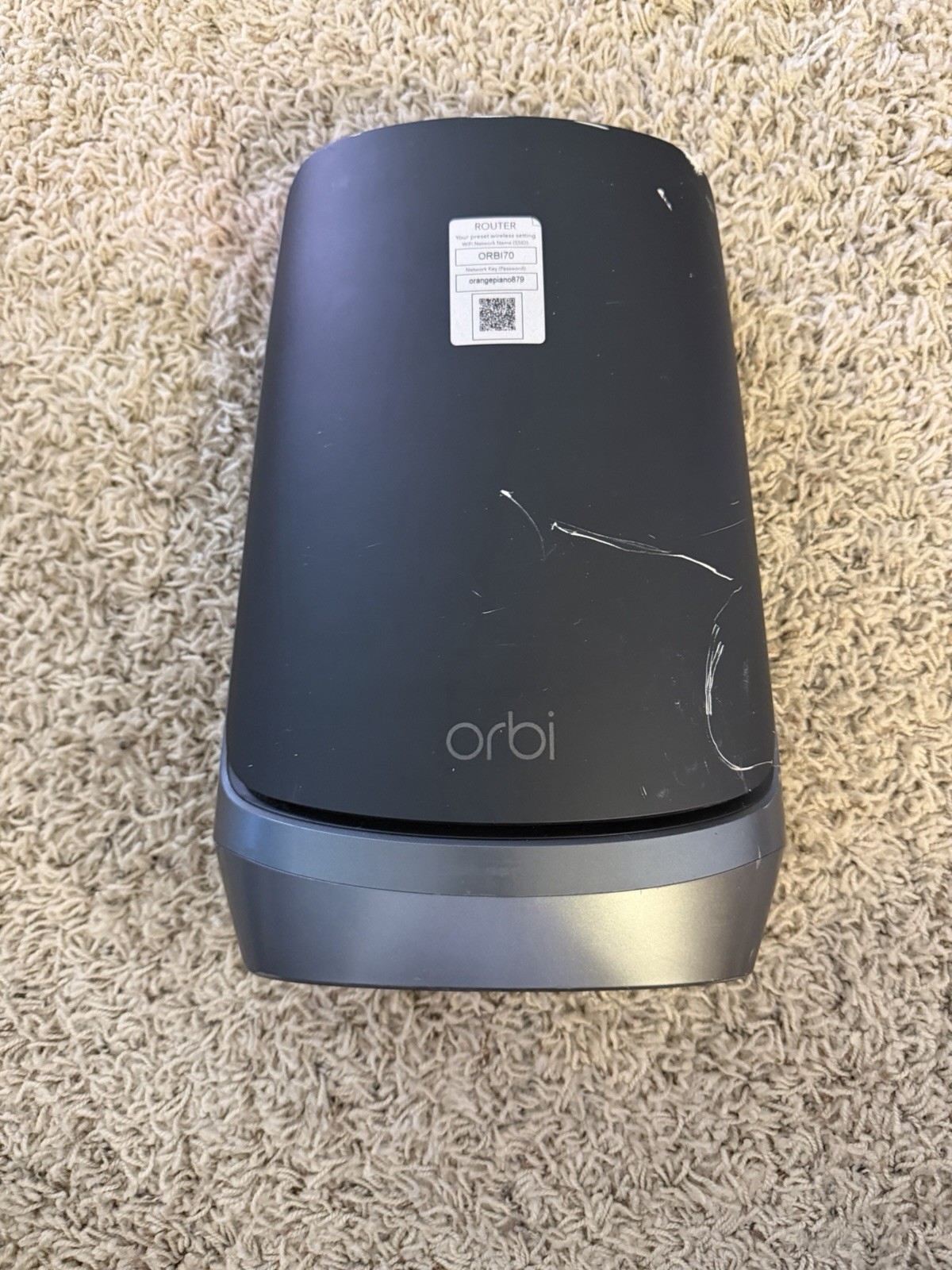 Netgear Orbi RBRE960B Router Wi-Fi 6 6E Network Internet Black RBRE960 No Cord