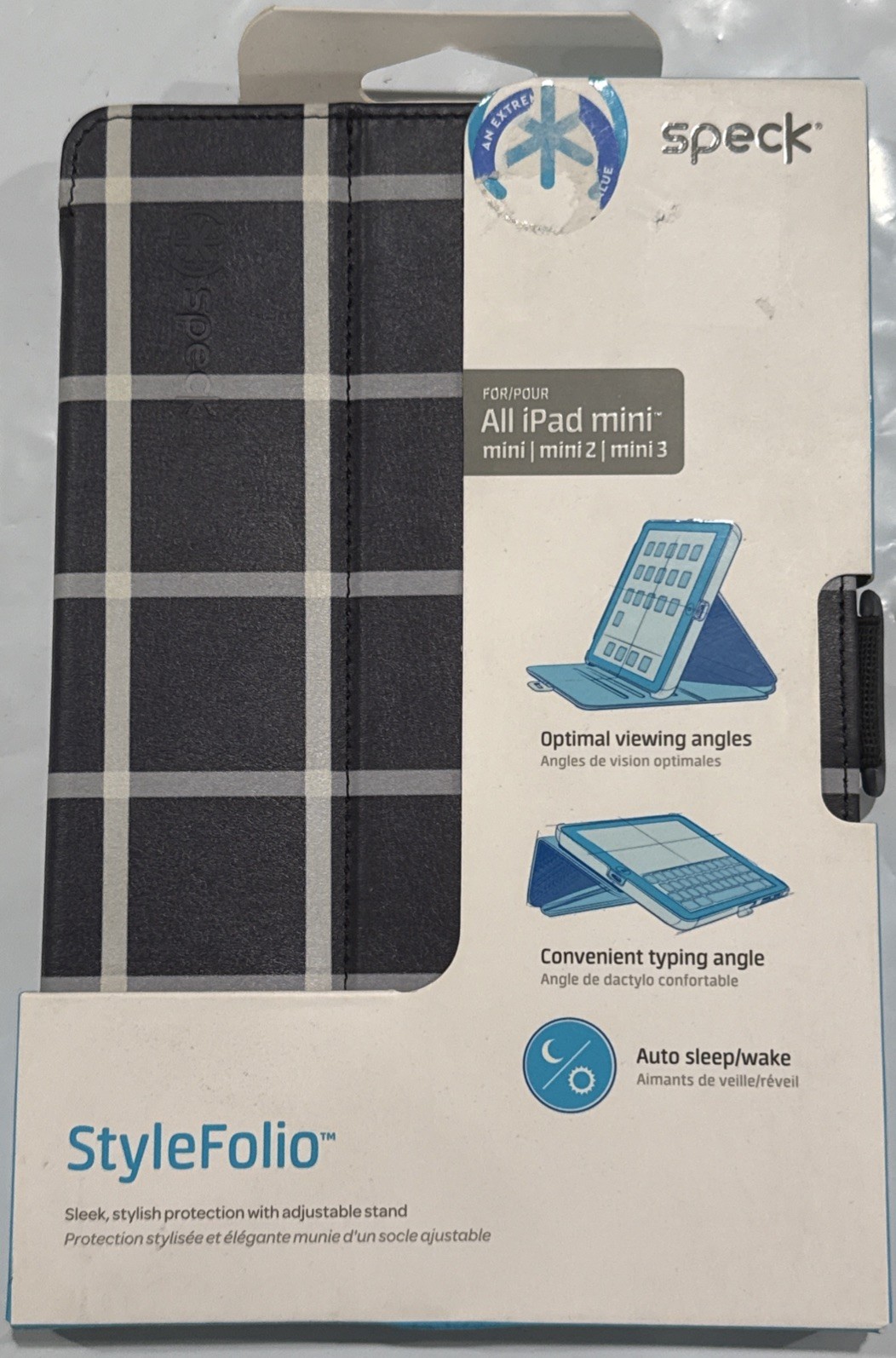 Speck Products StyleFolio Case & Stand for iPad Mini Mini 2 Mini 3 Black/White