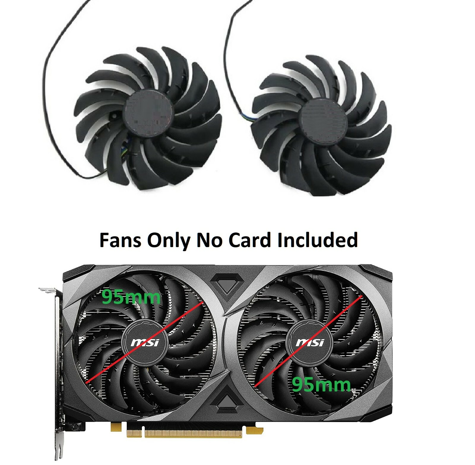 Fan For MSI GeForce RTX 3060 VENTUS 2X 12G OC VGA GPU Card Fans PLD10010S12HH