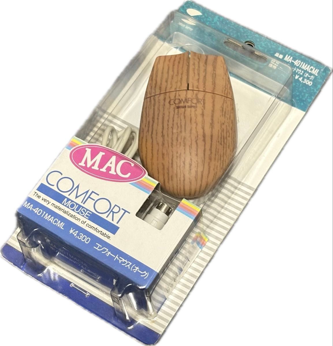 Sanwa Supply MA-401MACML Comfort Mouse Oak Wood Grain for Macintosh Unused
